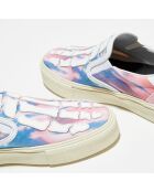 Slip On en Cuir & Textile Tie Dye multicolores