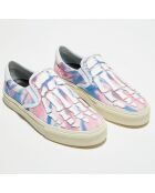 Slip On en Cuir & Textile Tie Dye multicolores