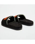Mules en Velours de Cuir Sponge noires