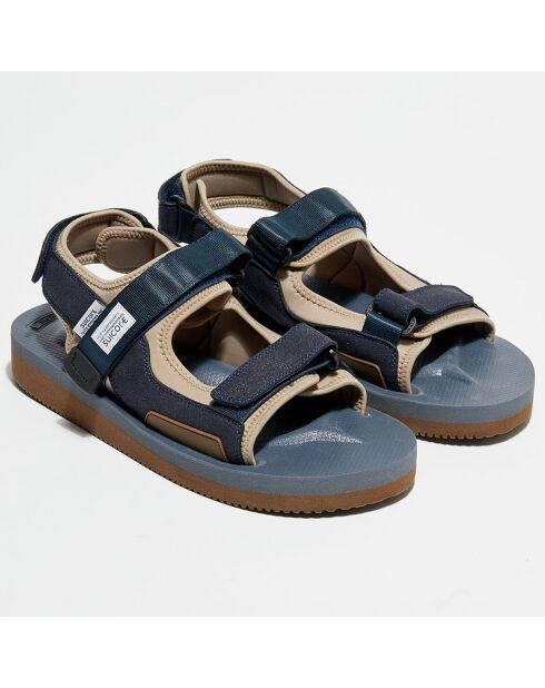 Sandales Fanny bleu/beige