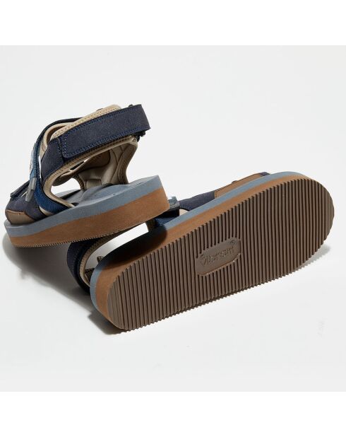 Sandales Fanny bleu/beige