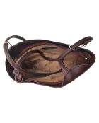 Sac seau en Cuir Holly bordeaux  - 29x28x9 cm