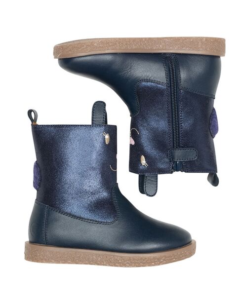 Bottines en Cuir bleues