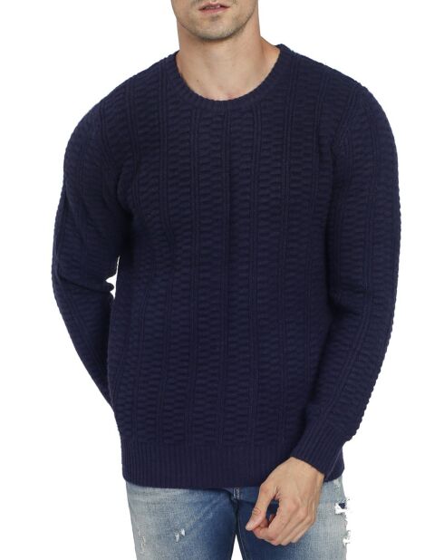 Pull col rond blackberry bleu nuit