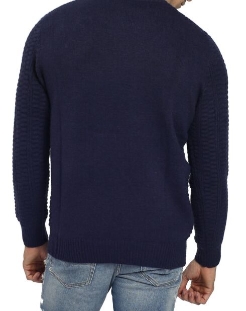 Pull col rond blackberry bleu nuit