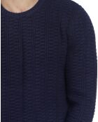 Pull col rond blackberry bleu nuit