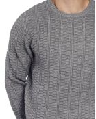 Pull col rond blackberry flanelle