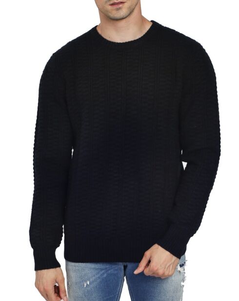 Pull col rond blackberry noir