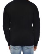 Pull col rond blackberry noir