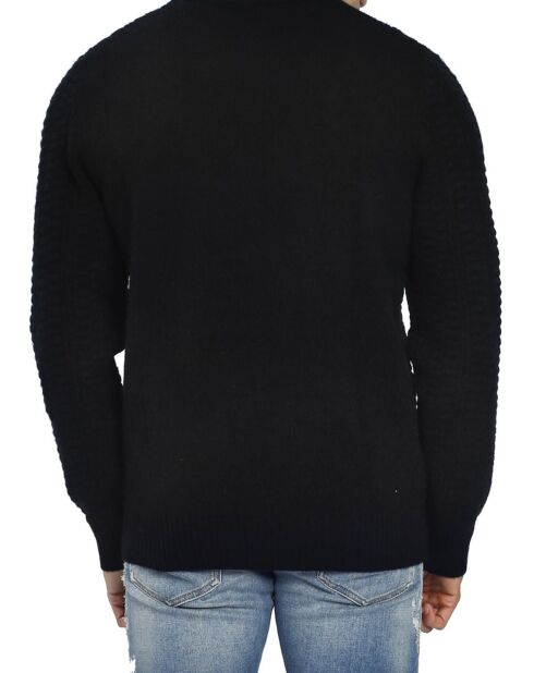 Pull col rond blackberry noir