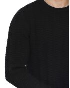 Pull col rond blackberry noir