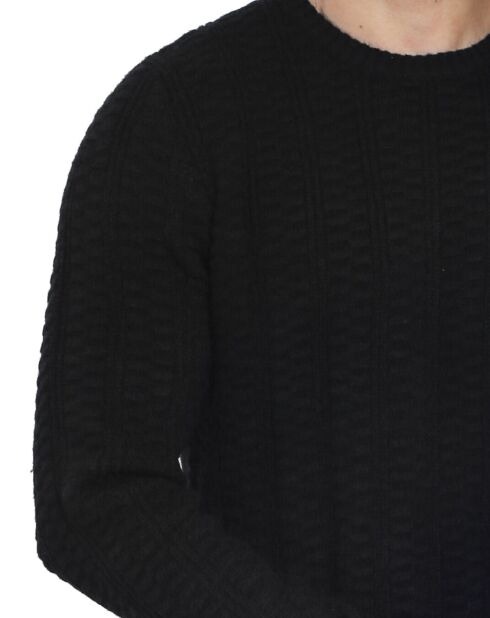 Pull col rond blackberry noir