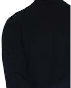 Pull col roulé tricotage noir