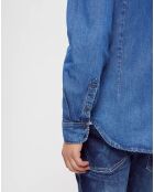 Chemise droite en jean Archive bleue