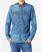 Chemise droite en jean Archive bleue