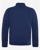 Sweat col zippé bleu marine