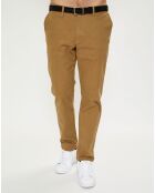 Pantalon chino Cropped Bedford marron kaki