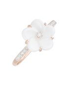 Bague Kajana Diamant 0.056 ct & Céramique blanche or rose