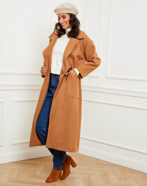 Manteau Serpent camel