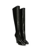 Bottes en Cuir verni 68 noires - Talon 11 cm