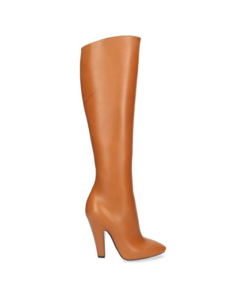 Bottes en Cuir 68 camel - Talon 11 cm