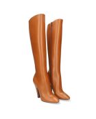 Bottes en Cuir 68 camel - Talon 11 cm