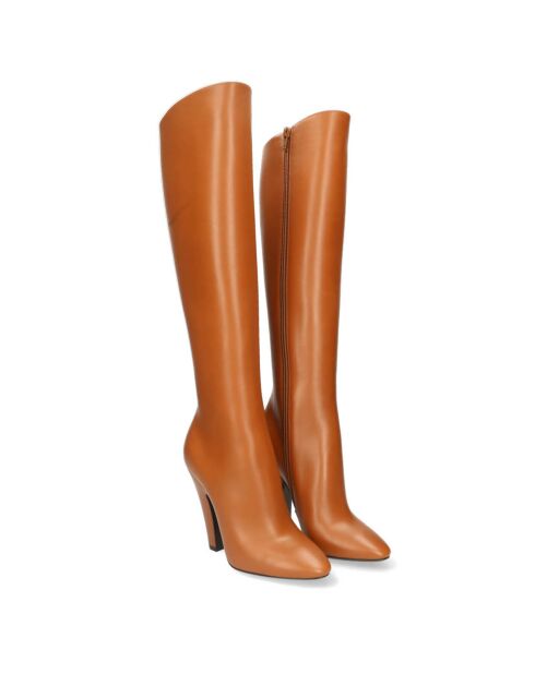 Bottes en Cuir 68 camel - Talon 11 cm