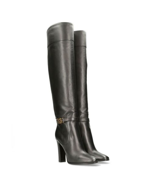 Bottes en Cuir noires - Talon 10.5 cm