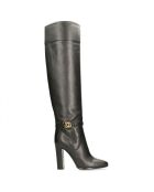 Bottes en Cuir noires - Talon 10.5 cm