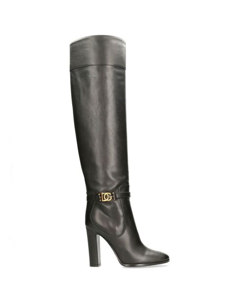 Bottes en Cuir noires - Talon 10.5 cm