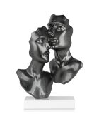 Sculpture moderne Amants grise - 57x42x16 cm