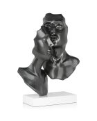 Sculpture moderne Amants grise - 57x42x16 cm