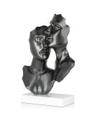 Sculpture moderne Amants grise - 57x42x16 cm