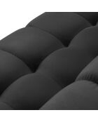 Canapé velours bali 4 places gris foncé - 217x92x78 cm