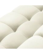 Canapé velours bali 4 places beige clair - 217x92x78 cm