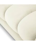 Canapé velours bali 4 places beige clair - 217x92x78 cm