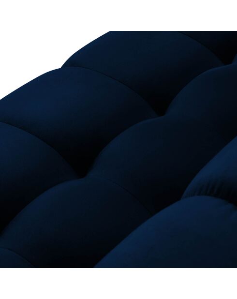 Canapé velours bali 3 places bleu roi - 177x92x78 cm