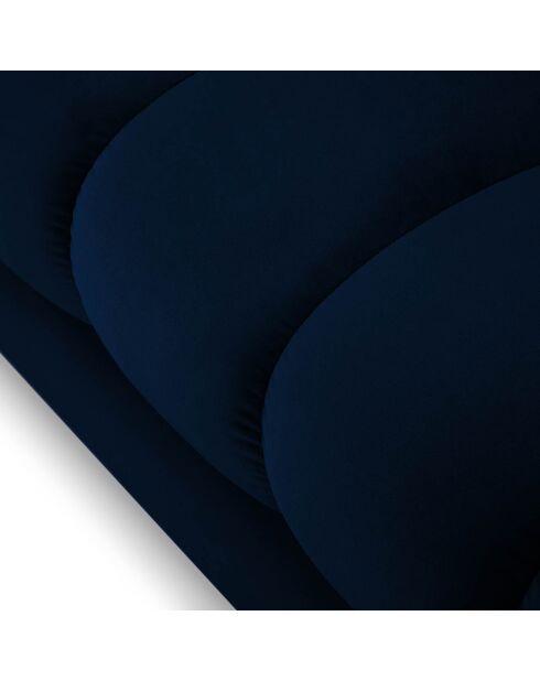 Canapé velours bali 3 places bleu roi - 177x92x78 cm