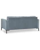 Canapé velours bali 3 places bleu clair - 177x92x78 cm
