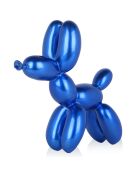 Sculpture en résine Chien ballon petit bleue - 27x26x9.5 cm