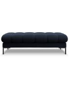 Banc velours bali 2 places bleu foncé - 62x133x40 cm