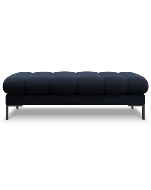 Banc velours bali 2 places bleu foncé - 62x133x40 cm