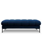 Banc velours bali 2 places bleu roi - 62x133x40 cm