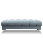 Banc velours bali 2 places bleu clair - 62x133x40 cm
