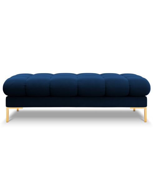 Panca Bali in velluto 2 posti blu royal - 62x133x40 cm