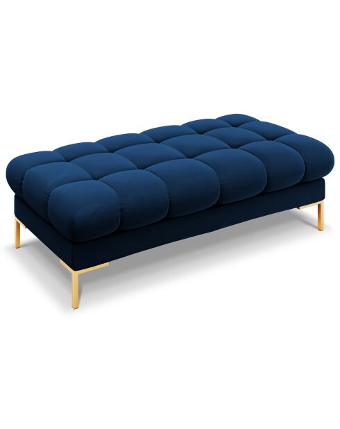 Panca Bali in velluto 2 posti blu royal - 62x133x40 cm