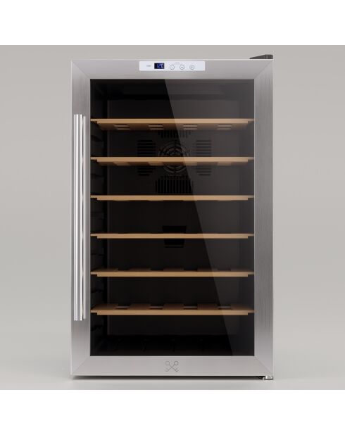 Cave à vin 28 bouteilles pose libre argentée - 45.2x52x71.9 cm