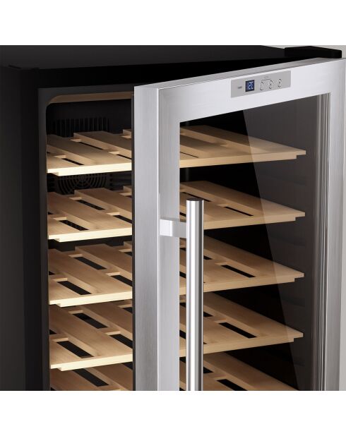 Cave à vin 28 bouteilles pose libre argentée - 45.2x52x71.9 cm