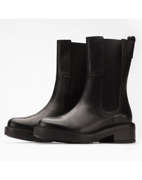 Schwarze Lederstiefel Dream