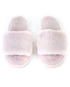 Chaussons en fausse fourrure Léah roses